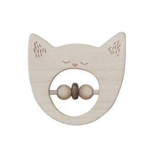 Wooden Rattle - Cat