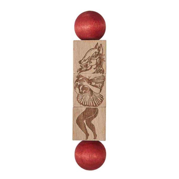 Commedia Dell'Arte Wooden Spinning Puzzle - Colorful - Image 8