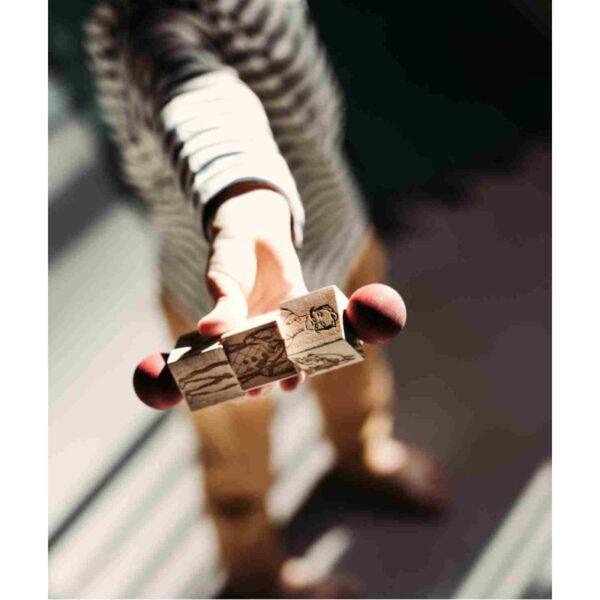 Commedia Dell'Arte Wooden Spinning Puzzle - Colorful - Image 5
