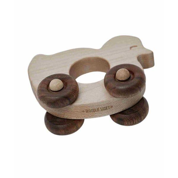 Wooden Toy on Wheels - Duck - Image 2