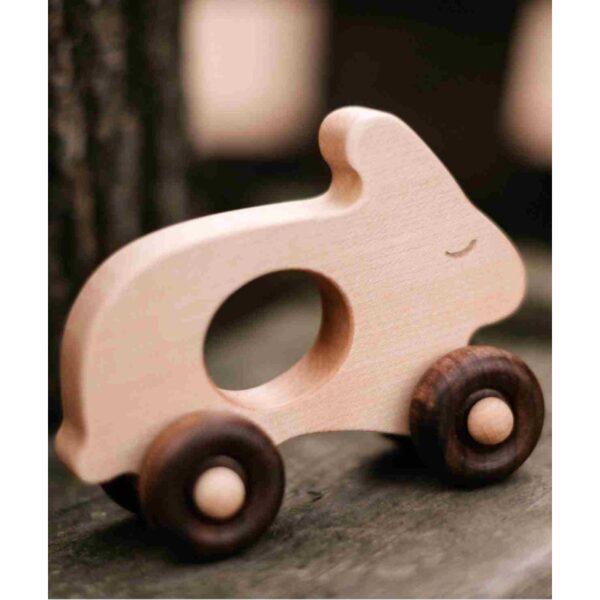Wooden Toy on Wheels - Rabbit - Image 5
