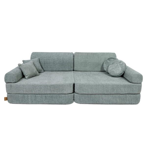 Large Modular Sofa for Kids - Premium Boucle, Fresh Mint - Image 8