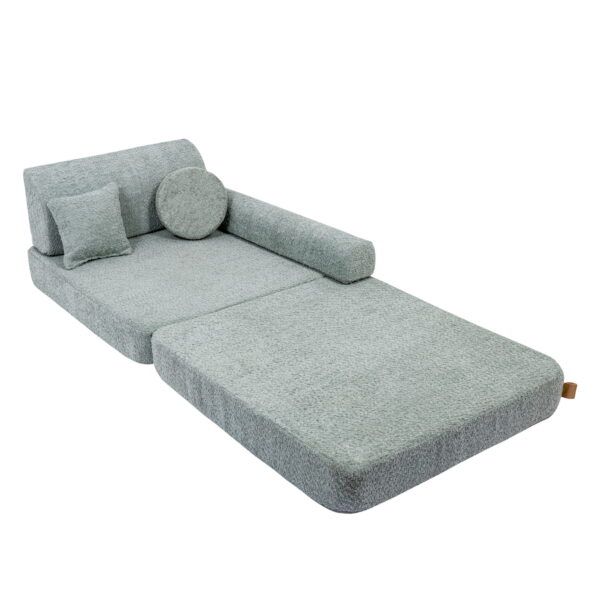 Large Modular Sofa for Kids - Premium Boucle, Fresh Mint - Image 4