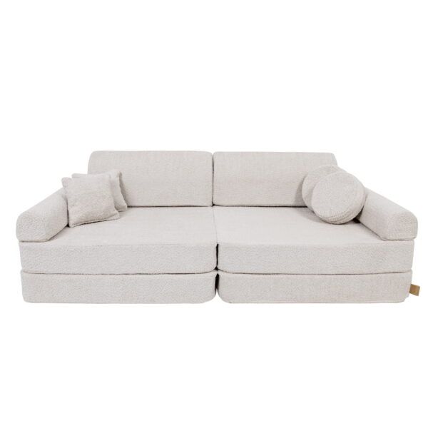 Large Modular Sofa for Kids - Premium Boucle, Champagne Ecru - Image 6