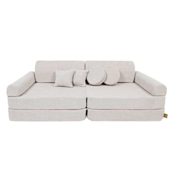 Large Modular Sofa for Kids - Premium Boucle, Champagne Ecru - Image 2