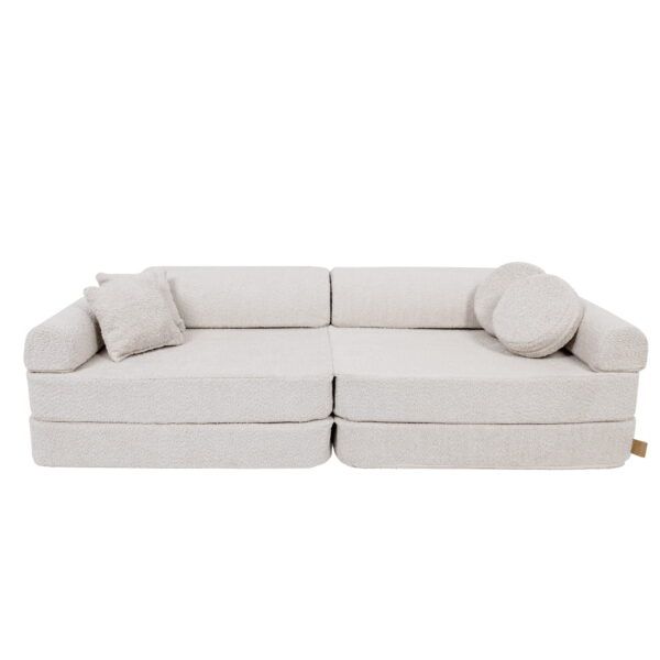 Large Modular Sofa for Kids - Premium Boucle, Champagne Ecru - Image 3