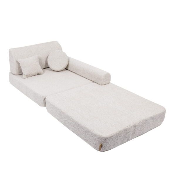 Large Modular Sofa for Kids - Premium Boucle, Champagne Ecru - Image 4