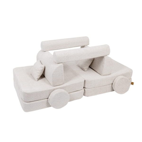 Large Modular Sofa for Kids - Premium Boucle, Champagne Ecru - Image 5