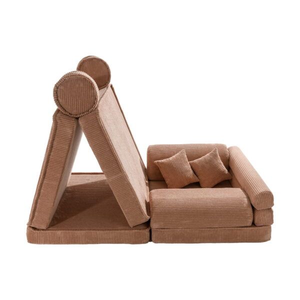 Large Modular Sofa for Kids - Premium Corduroy Powder Pink - Image 3