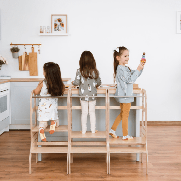 STEP UP Adjustable Height Helper Tower With Support Legs - Black - Image 7
