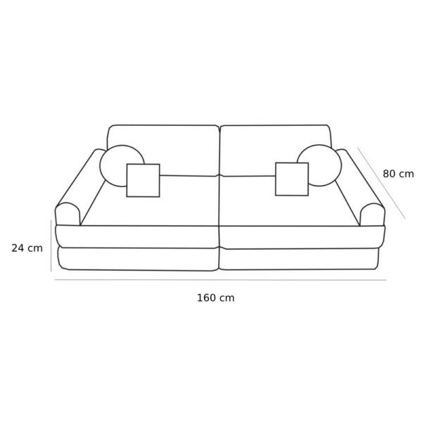Large Modular Sofa for Kids - Premium Bearly White - Image 10
