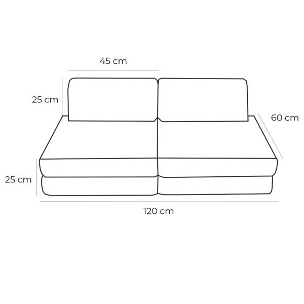Small Modular Sofa for Kids - White Boucle - Image 2
