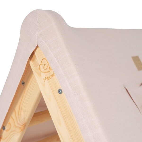 Natural Wood Ladder House With a Pink Cover - Image 3