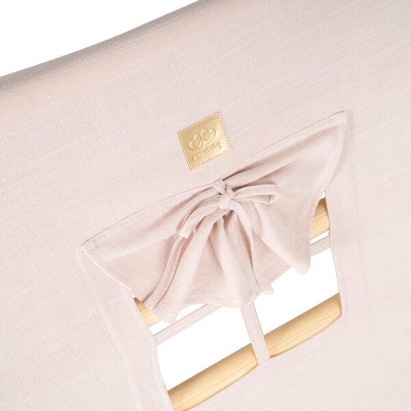 Natural Wood Ladder House With a Pink Cover - Image 4