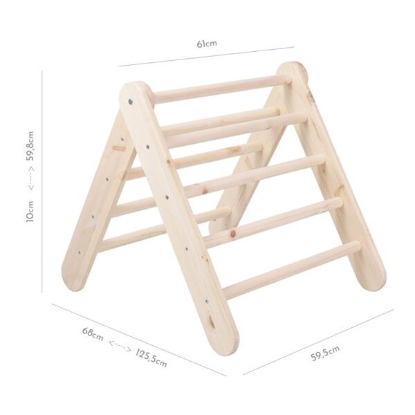 Natural Wood Ladder House With a Blue-Grey Cover - Image 10