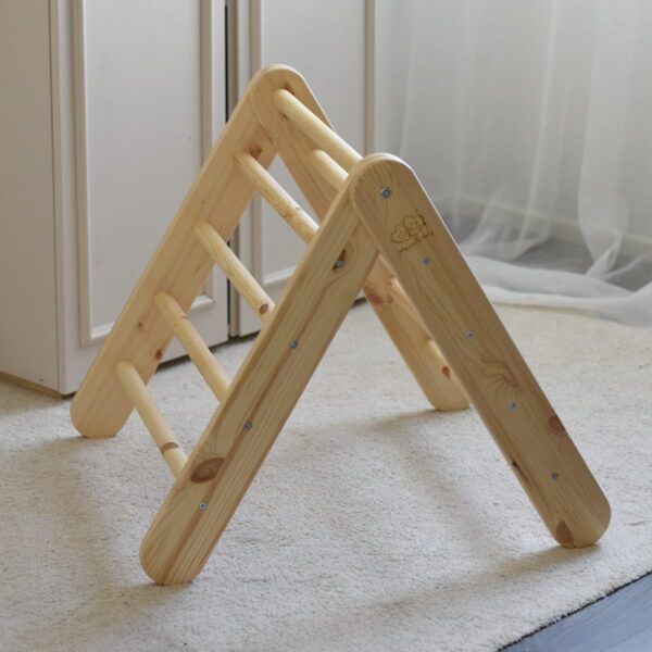 Natural Wood Ladder House With a Pink Cover - Image 13