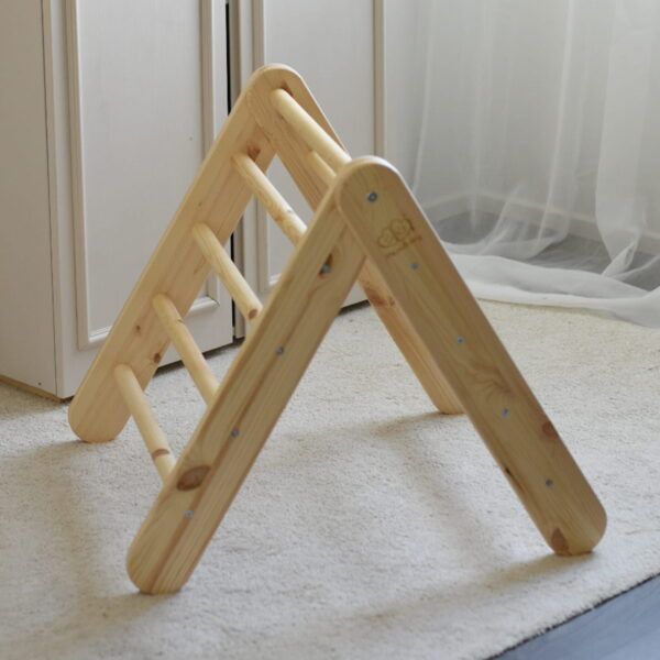 Natural Wood Ladder House With a Pink Cover - Image 15