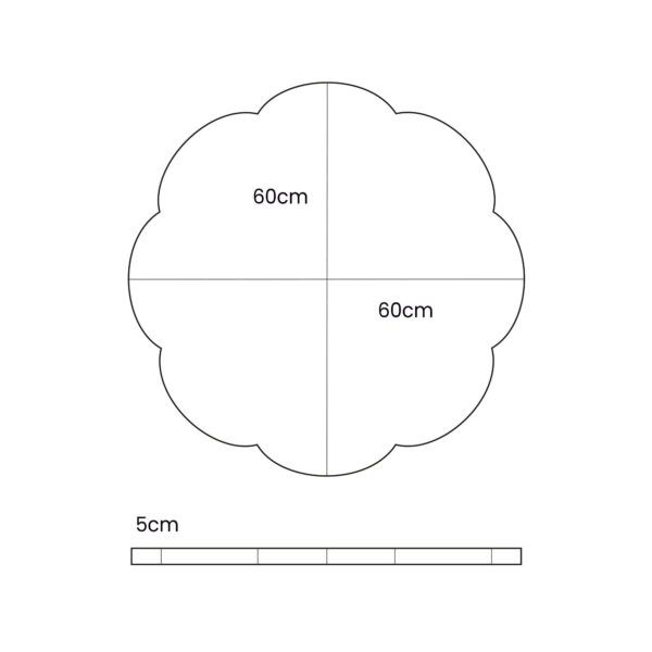 Play Mat for Kids - Cloud Shaped Bearly Light Grey - Image 4
