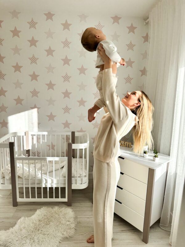 Baby Crib ELIN with Mattress - Cappuccino/White - Image 8