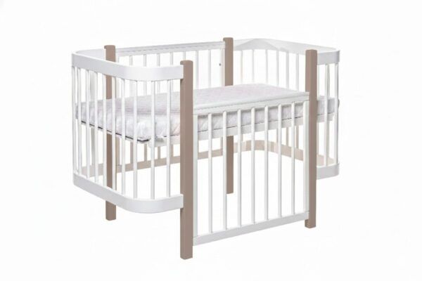 Baby Crib ELIN - Cappuccino/White - Image 4