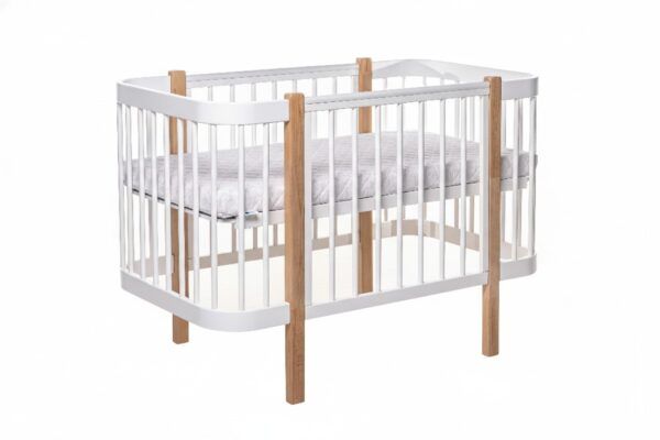Baby Crib ELIN - Natural/White