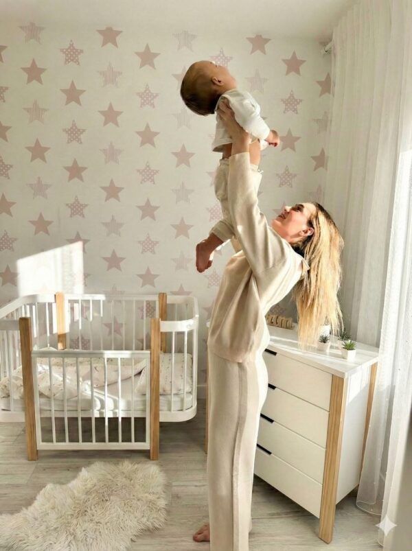 Baby Crib ELIN with Mattress - Natural/White - Image 9