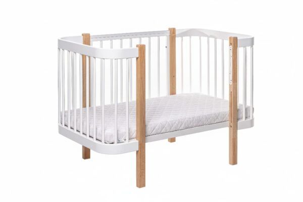 Baby Crib ELIN - Natural/White - Image 4