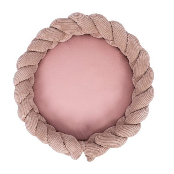 Babynest & Spielmatte mit Nestchenzopf – Puderrosa