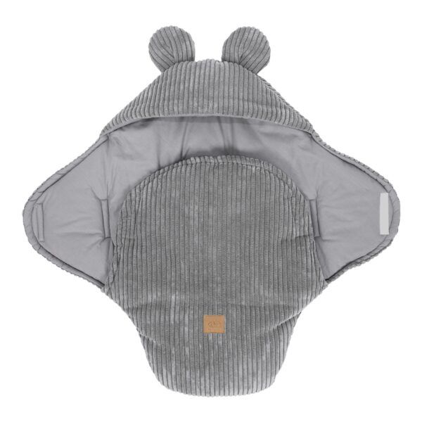 Baby Swaddle with Bear Ears – Grey - Image 6