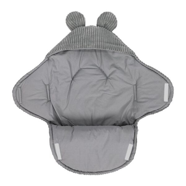 Baby Swaddle with Bear Ears – Grey - Image 4