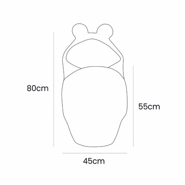 Baby Swaddle with Bear Ears – Grey - Image 7