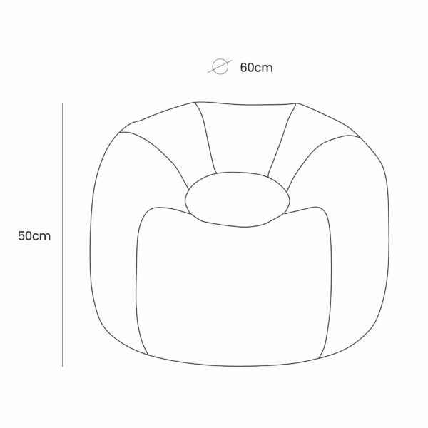 Sitzsack Floreo – Himmelblau – Bild 2