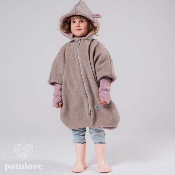 Car Poncho For Kids - Lamb Pink - Image 5