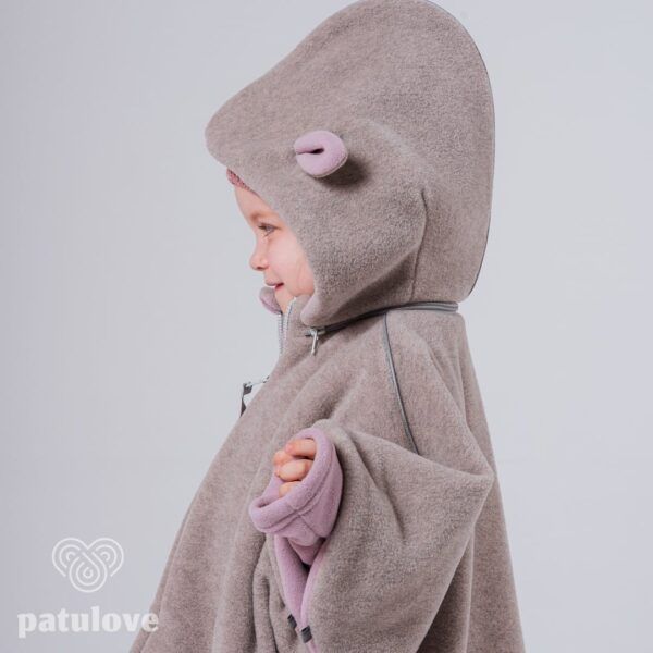 Car Poncho For Kids - Lamb Pink - Image 7
