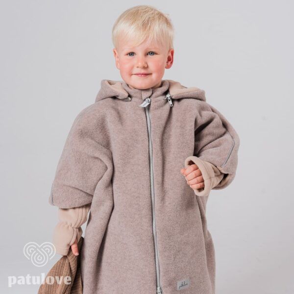 Auto-Poncho für Kinder – Lamm Beige – Bild 6
