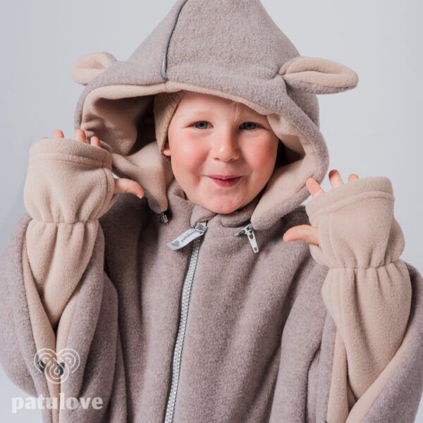 Auto-Poncho für Kinder – Lamm Beige – Bild 7