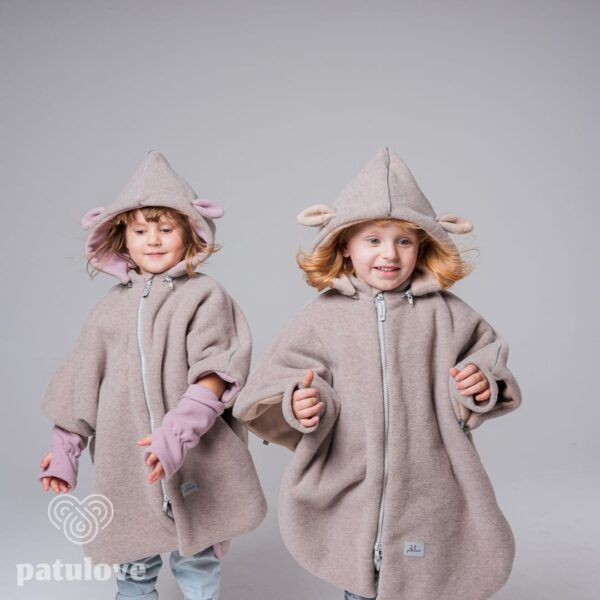 Auto-Poncho für Kinder – Lamm Beige – Bild 4
