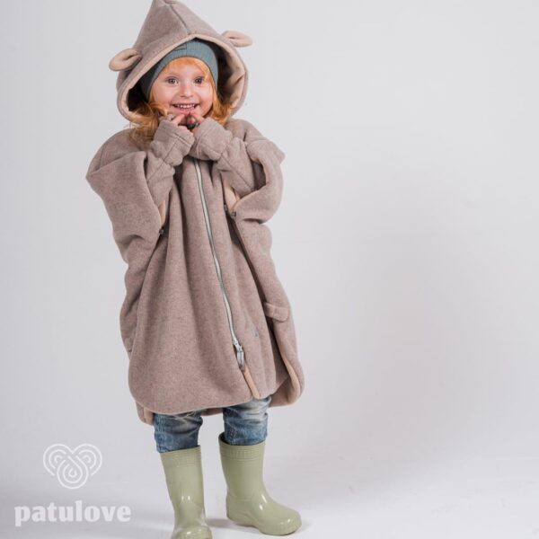 Auto-Poncho für Kinder – Lamm Beige – Bild 3