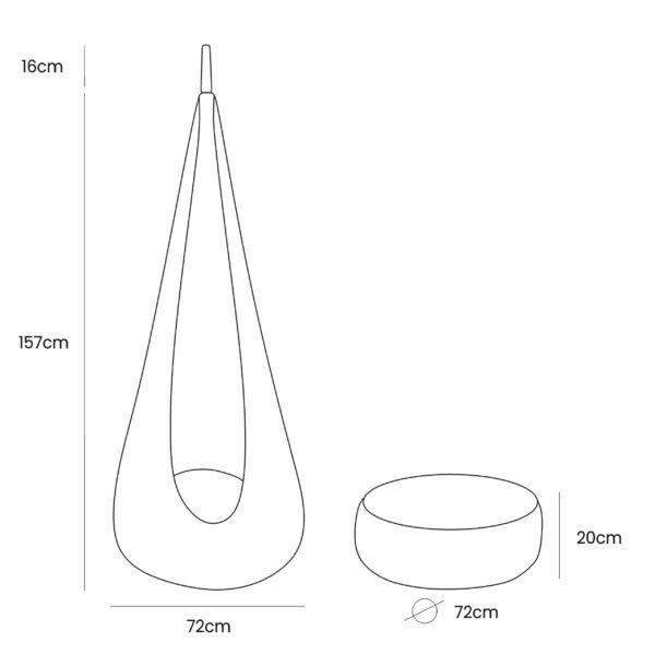 Cocoon Swing for Kids - Churros Jurassic Grey - Image 4