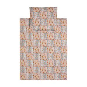 Gestepptes Baumwoll-Patchwork-Decken- + Kissenset groß – Sommergarten