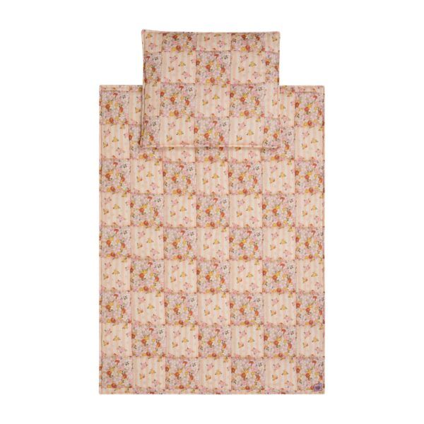 Cotton Quilted Patchwork Blanket + Pillow Set Small - Spring Garden - Image 5