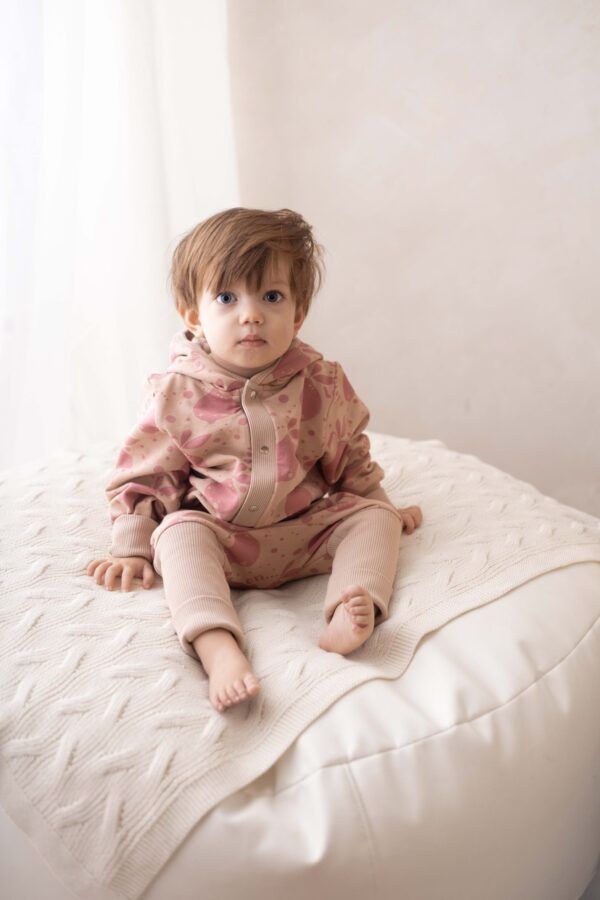 Eared Jumpsuit for Babies and Kids - Beige Lemons - Image 2