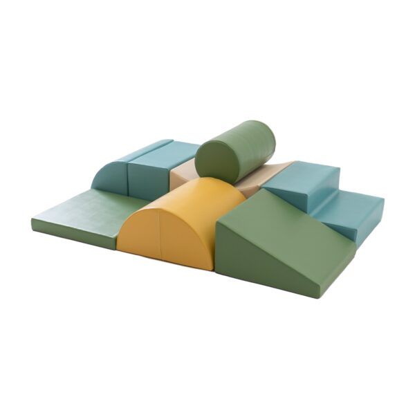Soft Play 8 Foam Block Set - Pastel Turquoise Adventurer - Image 5