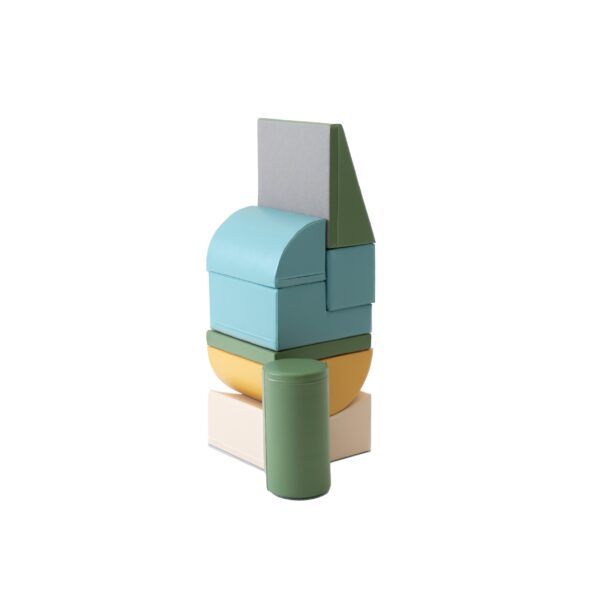 Soft Play 8 Foam Block Set - Pastel Turquoise Adventurer - Image 2