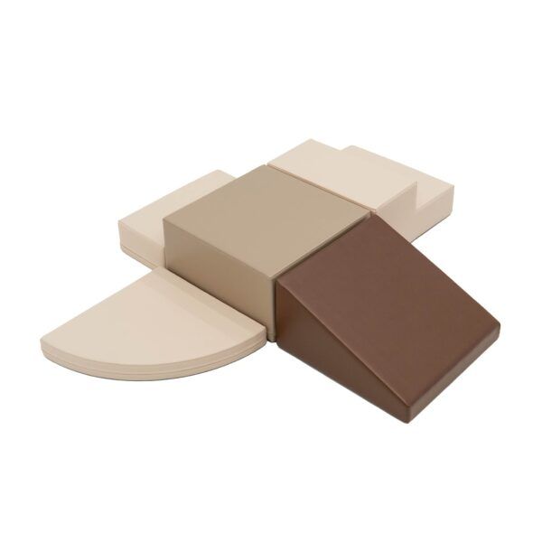 Soft Play 5 Foam Block Set - Chocolate Dune Corner Climber - Image 4