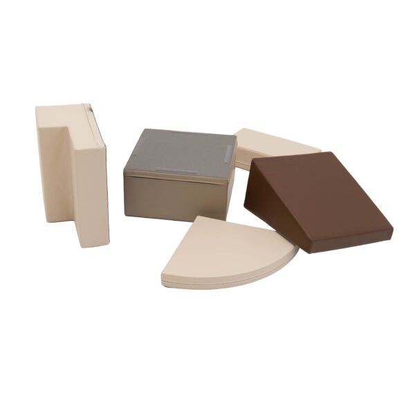 Soft Play 5 Foam Block Set - Chocolate Dune Corner Climber - Image 3