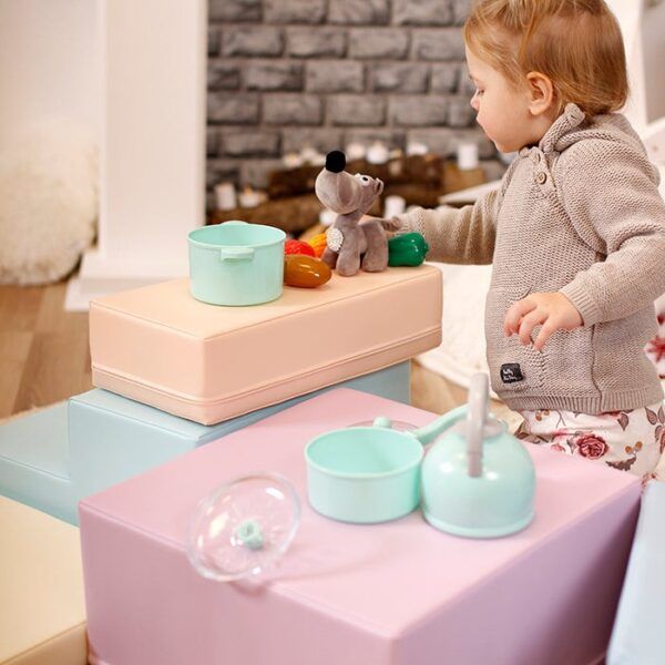 Soft Play 5 Foam Block Set - Light Pastel Corner Climber - Image 19