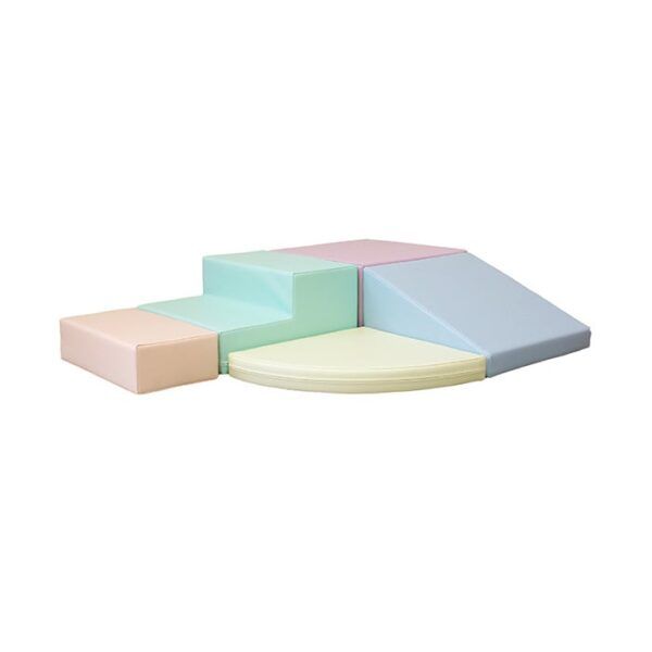 Soft Play 5 Foam Block Set - Light Pastel Corner Climber - Image 20