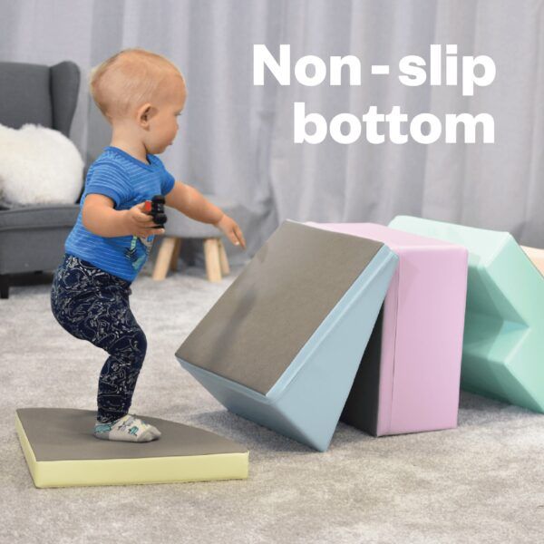 Soft Play 5 Foam Block Set - Light Pastel Corner Climber - Image 6