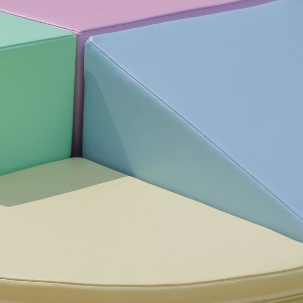 Soft Play 5 Foam Block Set - Light Pastel Corner Climber - Image 14